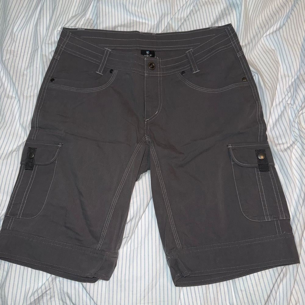 Women's Gray Cargo Shorts